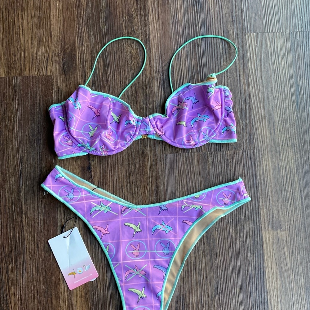 Oceanus Playboy Purple Swim Suite